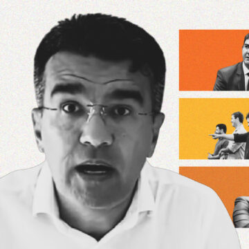 Lahésio aponta a metralhadora para Eduardo Braide