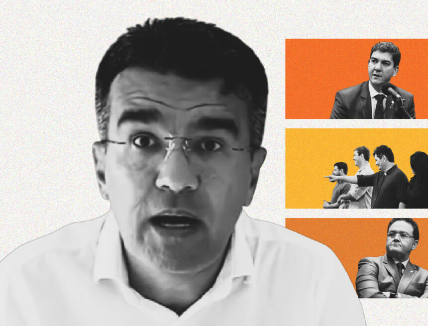 Lahésio aponta a metralhadora para Eduardo Braide